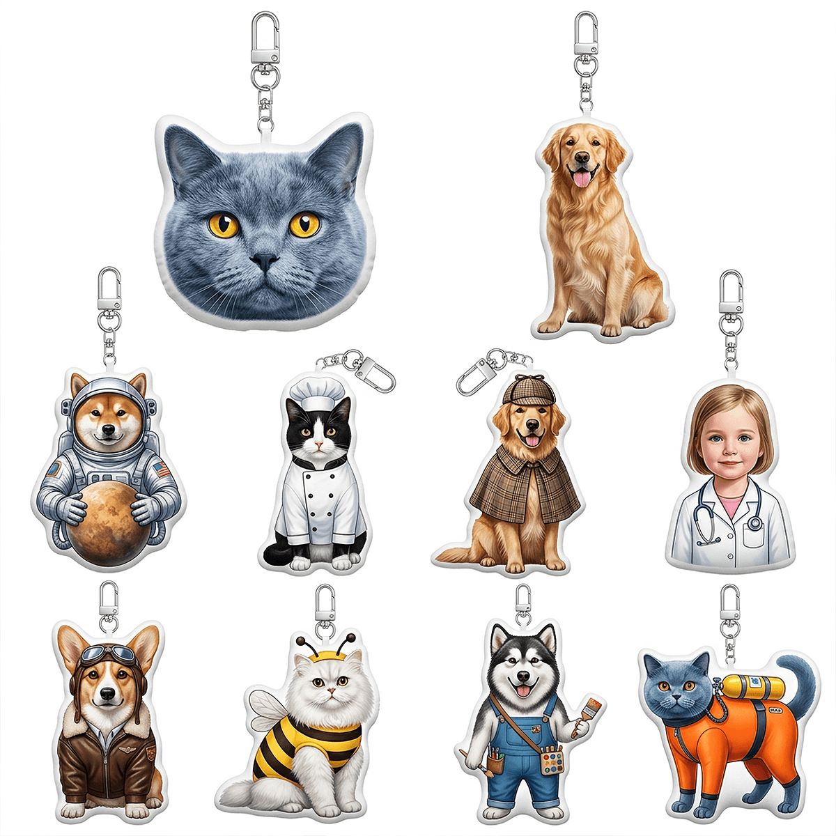 Tiny Kaiju — Shaped Plush Keychain (15 cm)