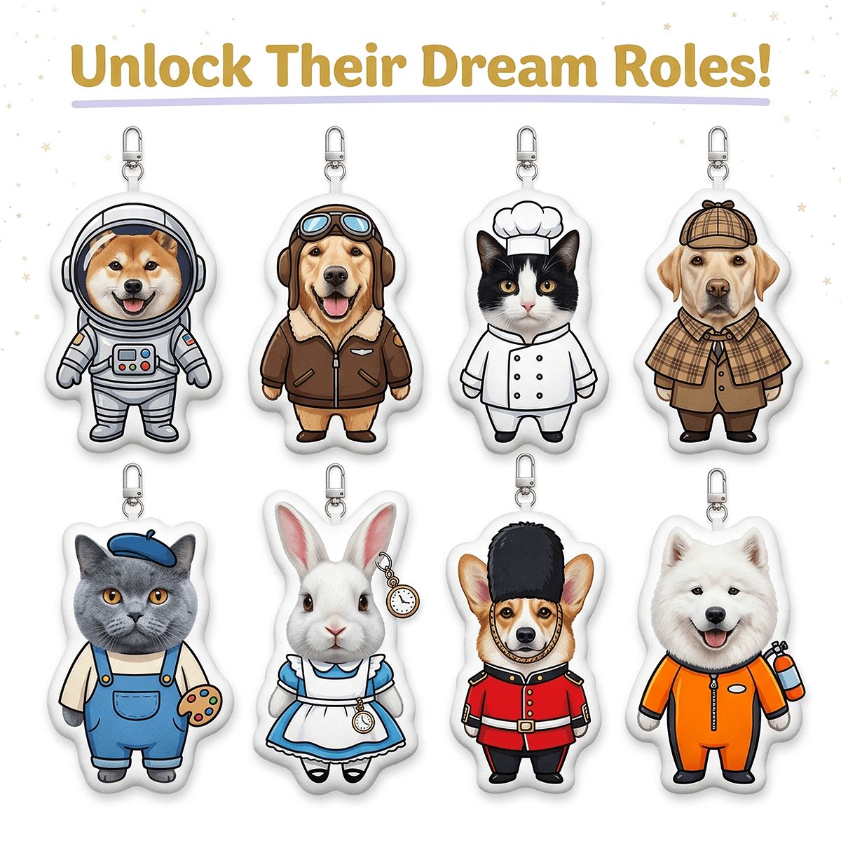 Tiny Kaiju — Shaped Plush Keychain (15 cm)